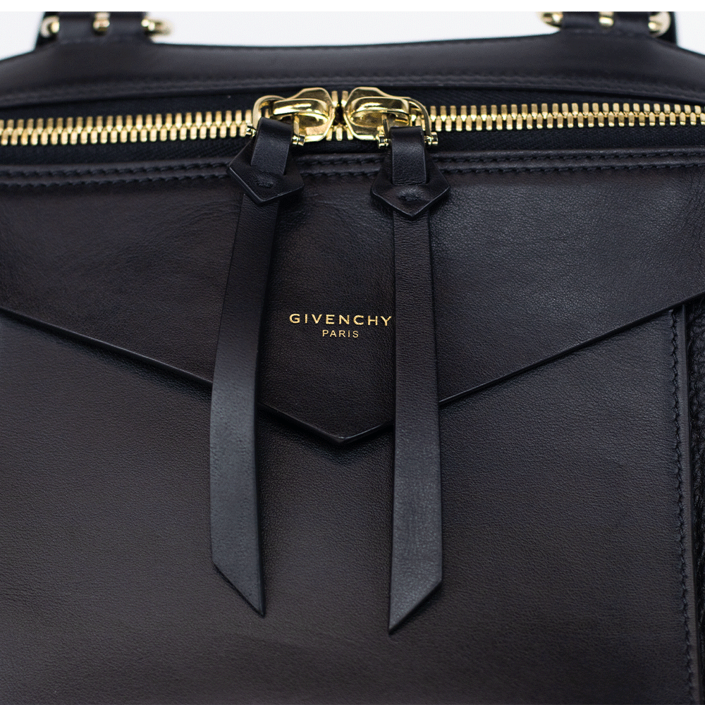 Givenchy Sway Small Black Leather Shoulder Bag