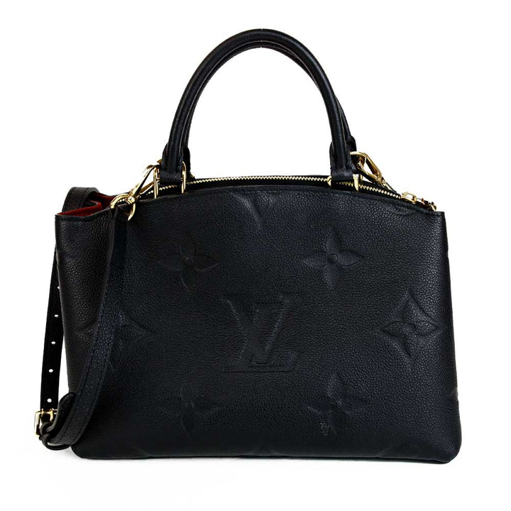 Louis Vuitton Black Monogram Empreinte Leather Petit Palais Top Handle Bag