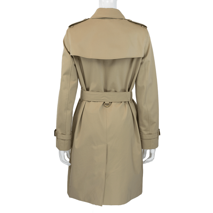 Burberry The Kensington Beige Cotton Trench Coat