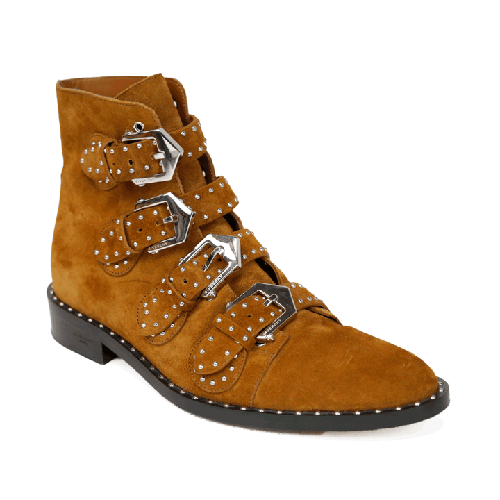 Givenchy Light Brown Studded Ankle Boots