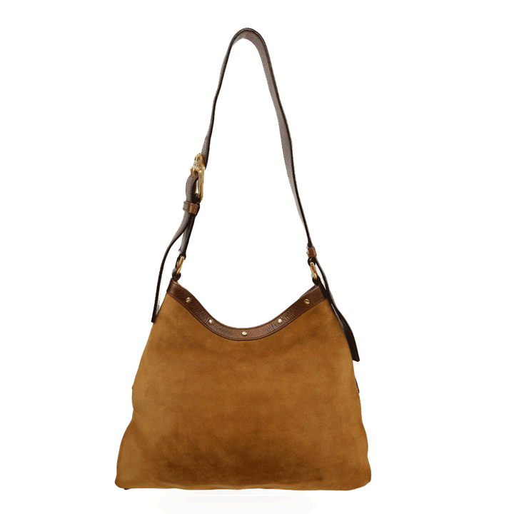 YSL Suede 
Leather Vintage Sac Sparte Shoulder Bag