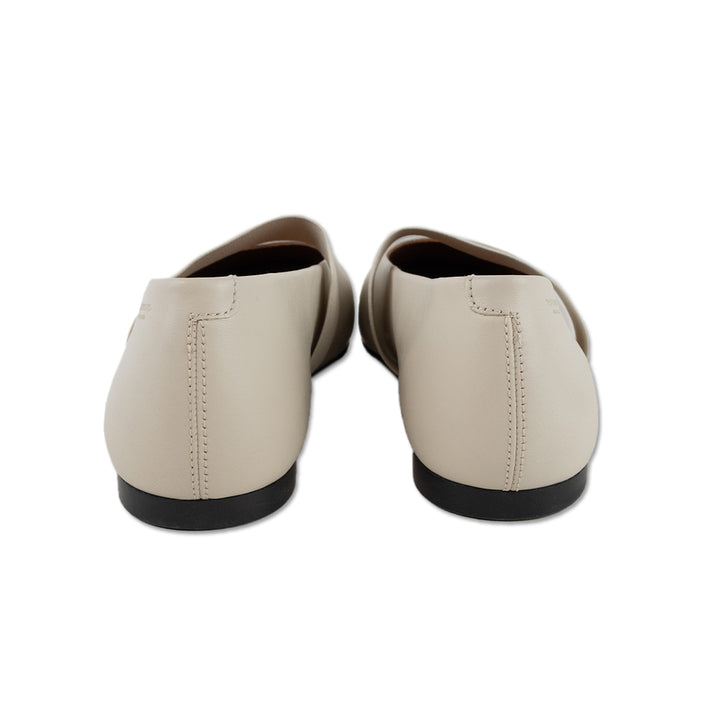 Vagabond Cream Leather Jolin Square Toe Ballet Flats