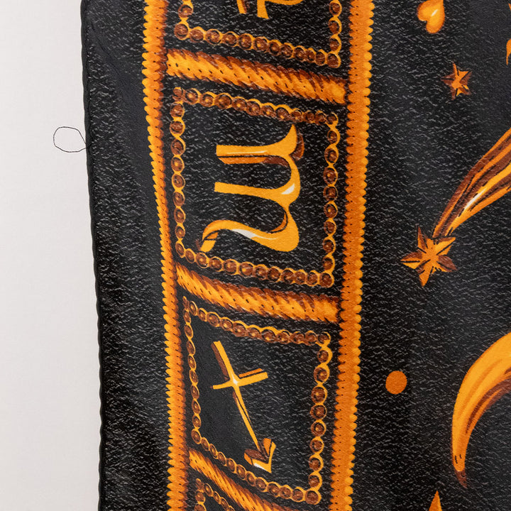 Versace Black and Orange Astrology Scarf