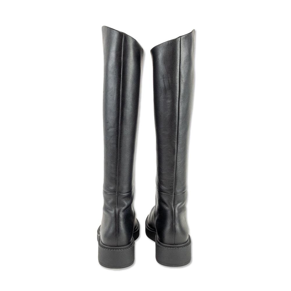 Vince Kady Black Leather Riding Boots