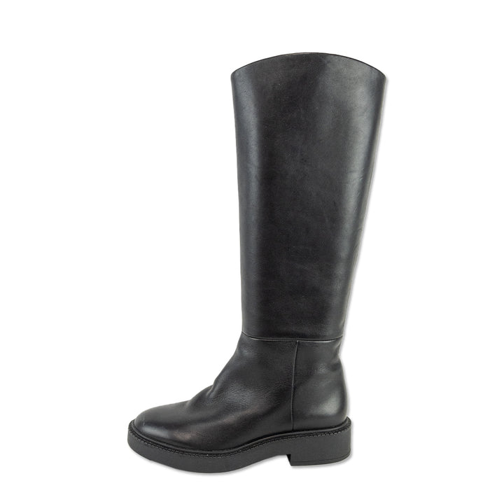 Vince Kady Black Leather Riding Boots