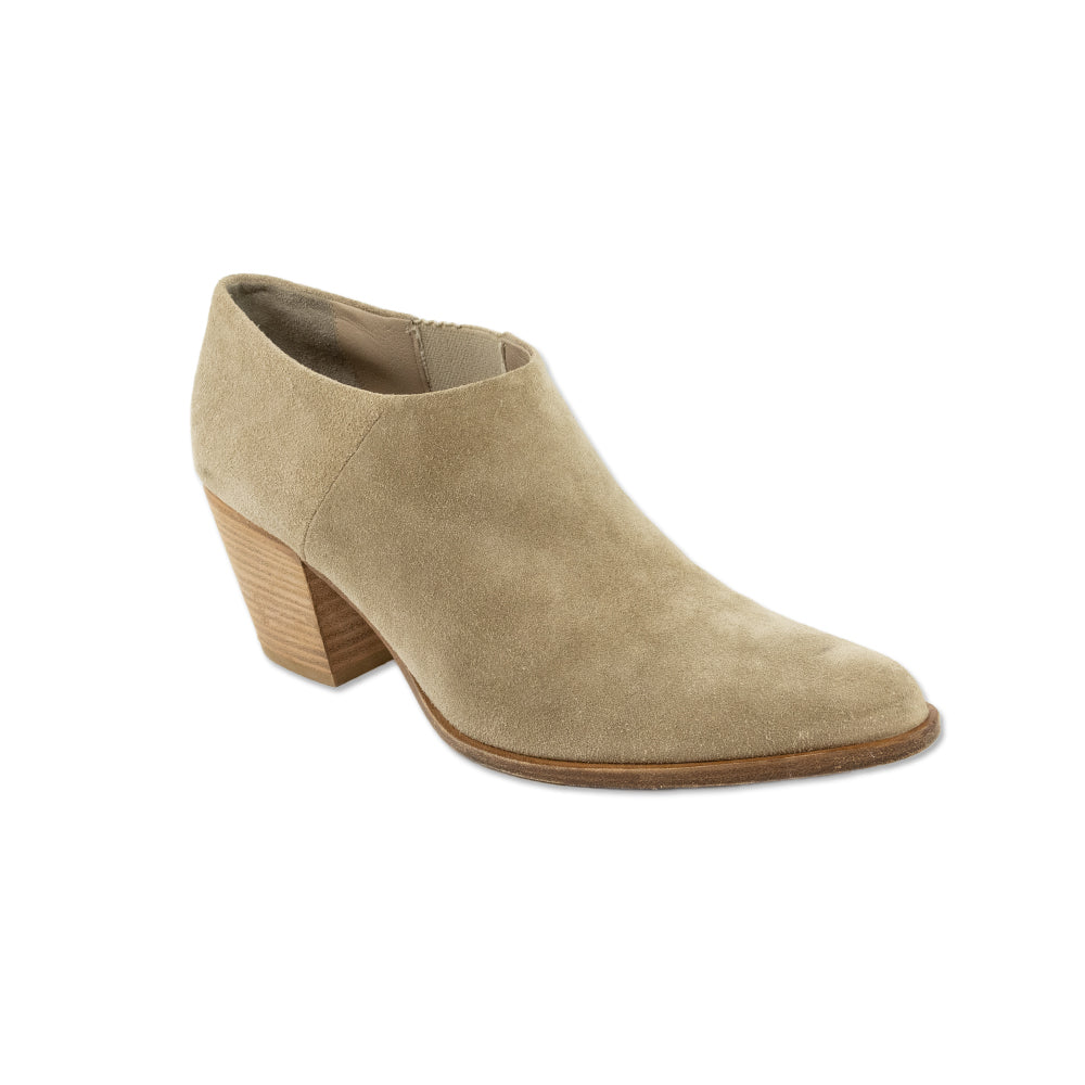 Vince Suede Pointed Toe Gray Chelsea Booties