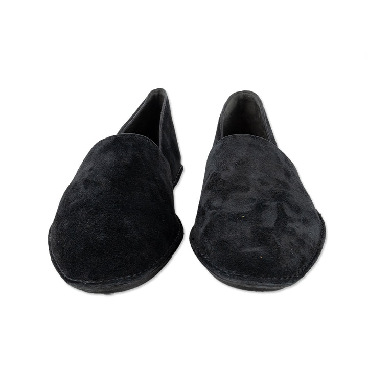 Vince Black Suede Round Toe Flats