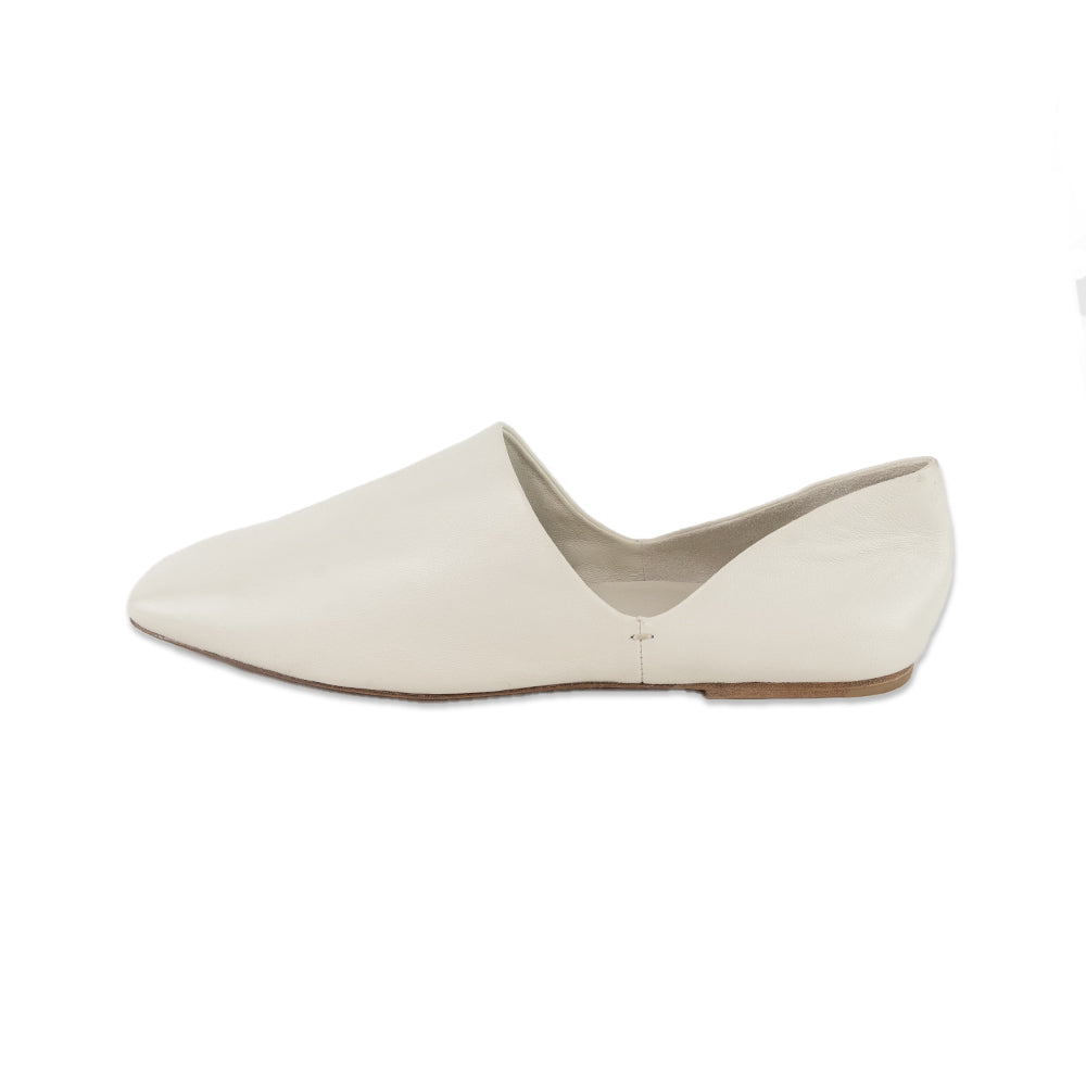 Vince White Leather Slip on Flats