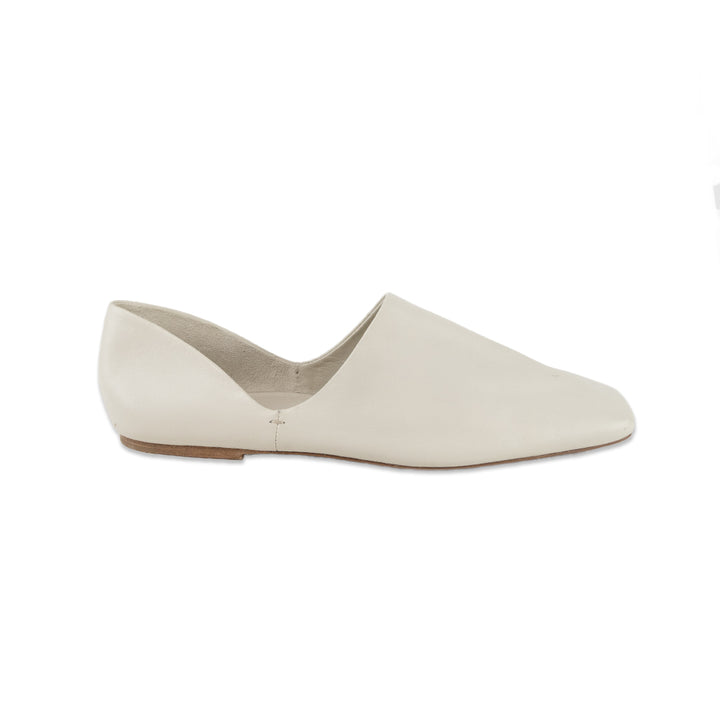 Vince White Leather Slip on Flats