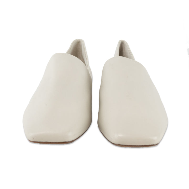 Vince White Leather Slip on Flats