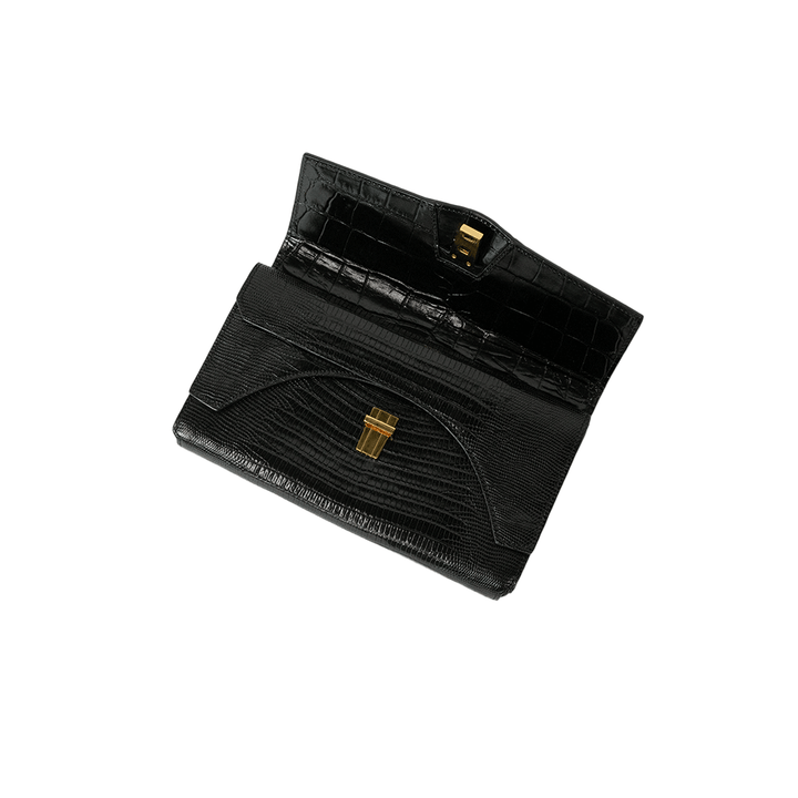 ALEXANDER WANG CROC EMBOSSED CLUTCH