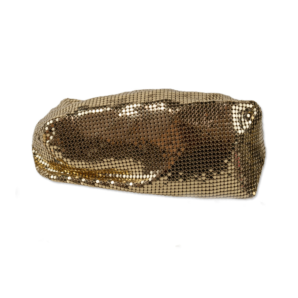 Whitting 
Davis Gold Metal Mesh Crossbody