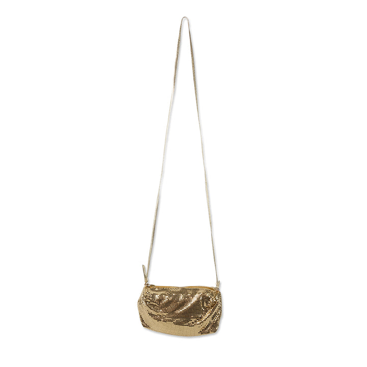 Whitting 
Davis Gold Metal Mesh Crossbody