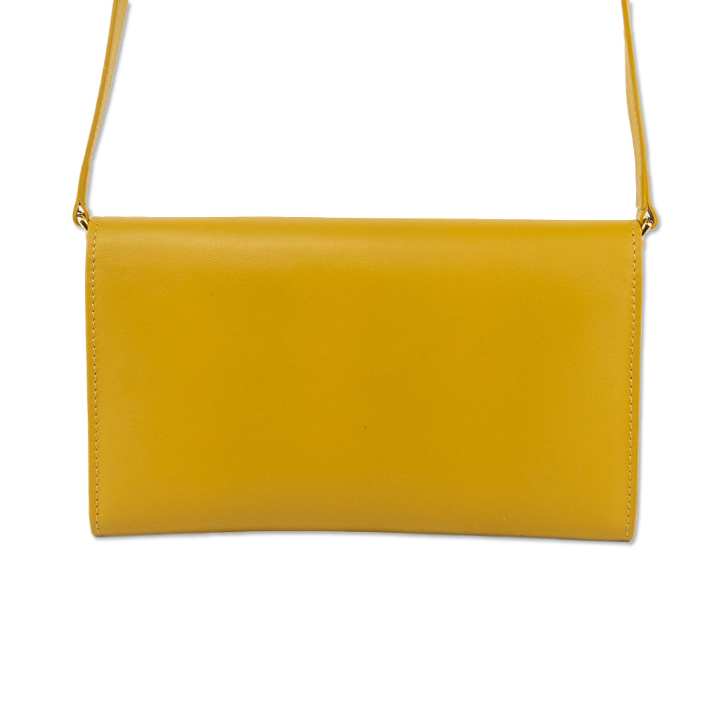 Burberry Mustard Hazelmere Logo Crossbody Bag