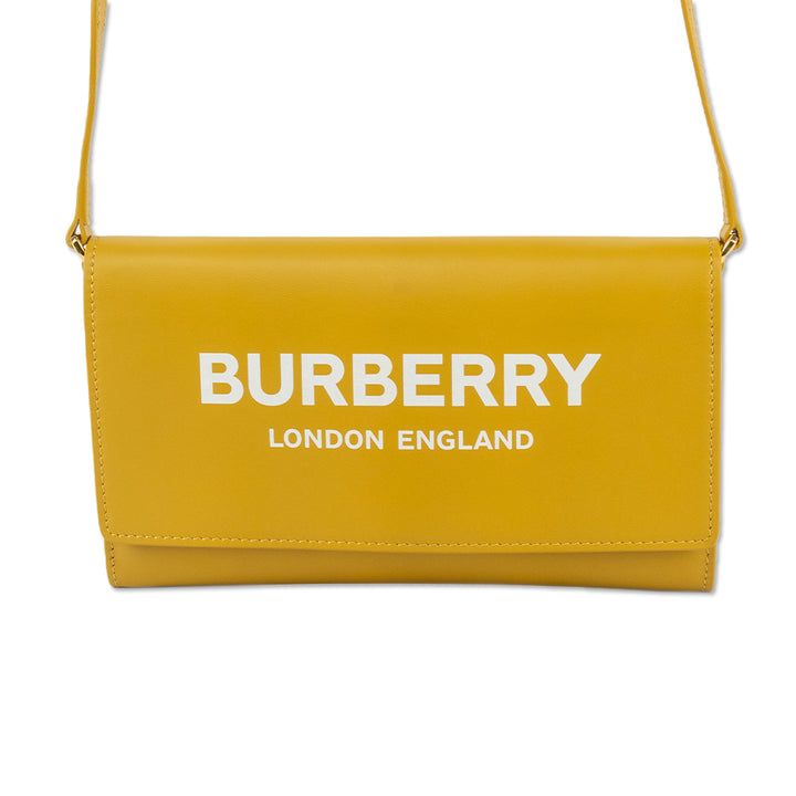 Burberry Mustard Hazelmere Logo Crossbody Bag