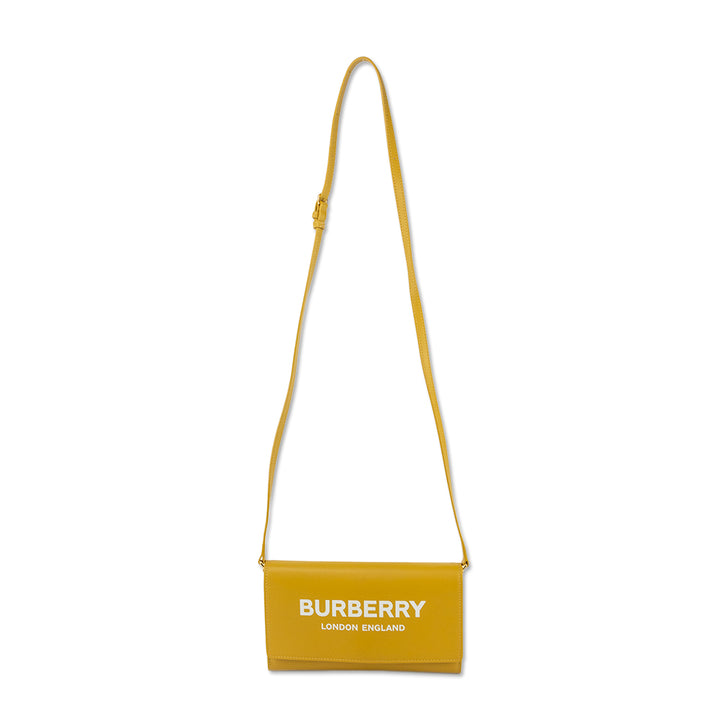 Burberry Mustard Hazelmere Logo Crossbody Bag