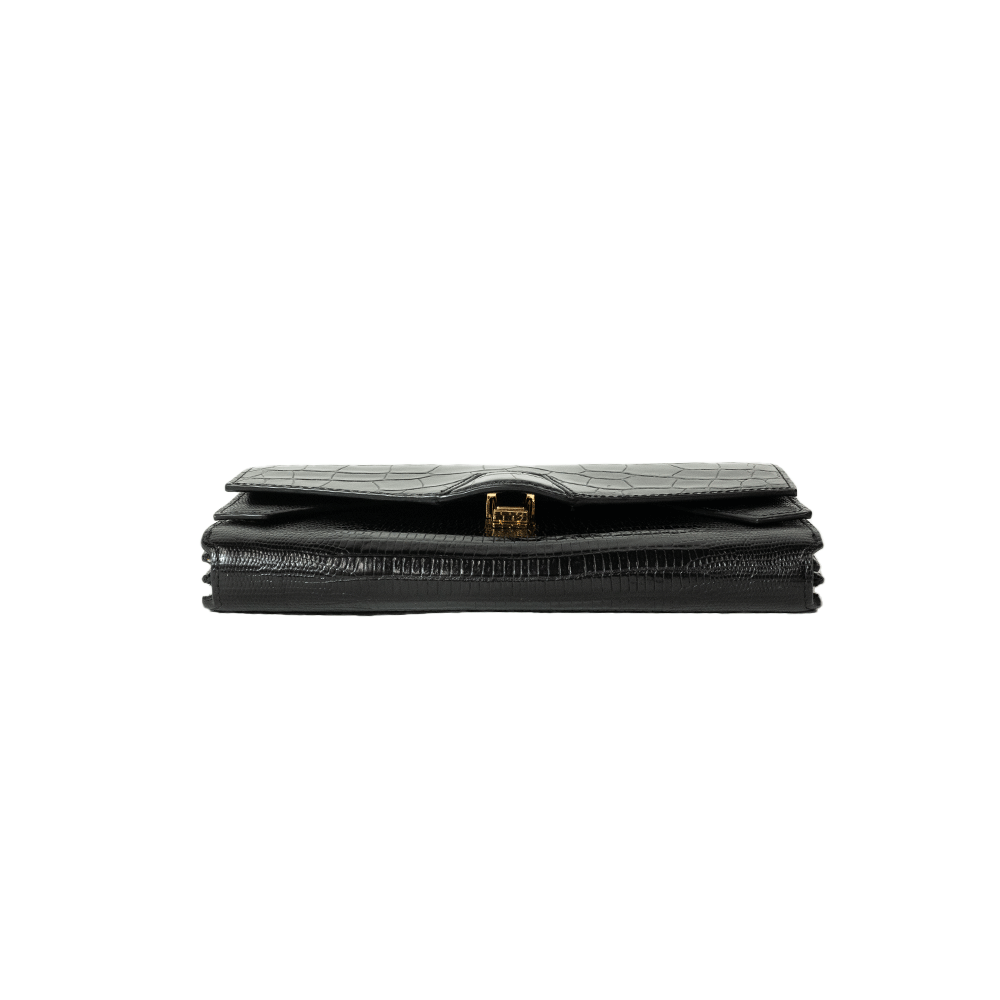 ALEXANDER WANG CROC EMBOSSED CLUTCH