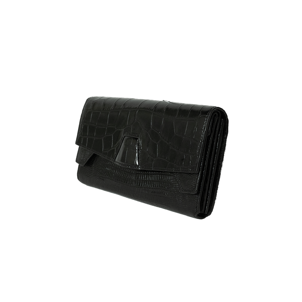 ALEXANDER WANG CROC EMBOSSED CLUTCH