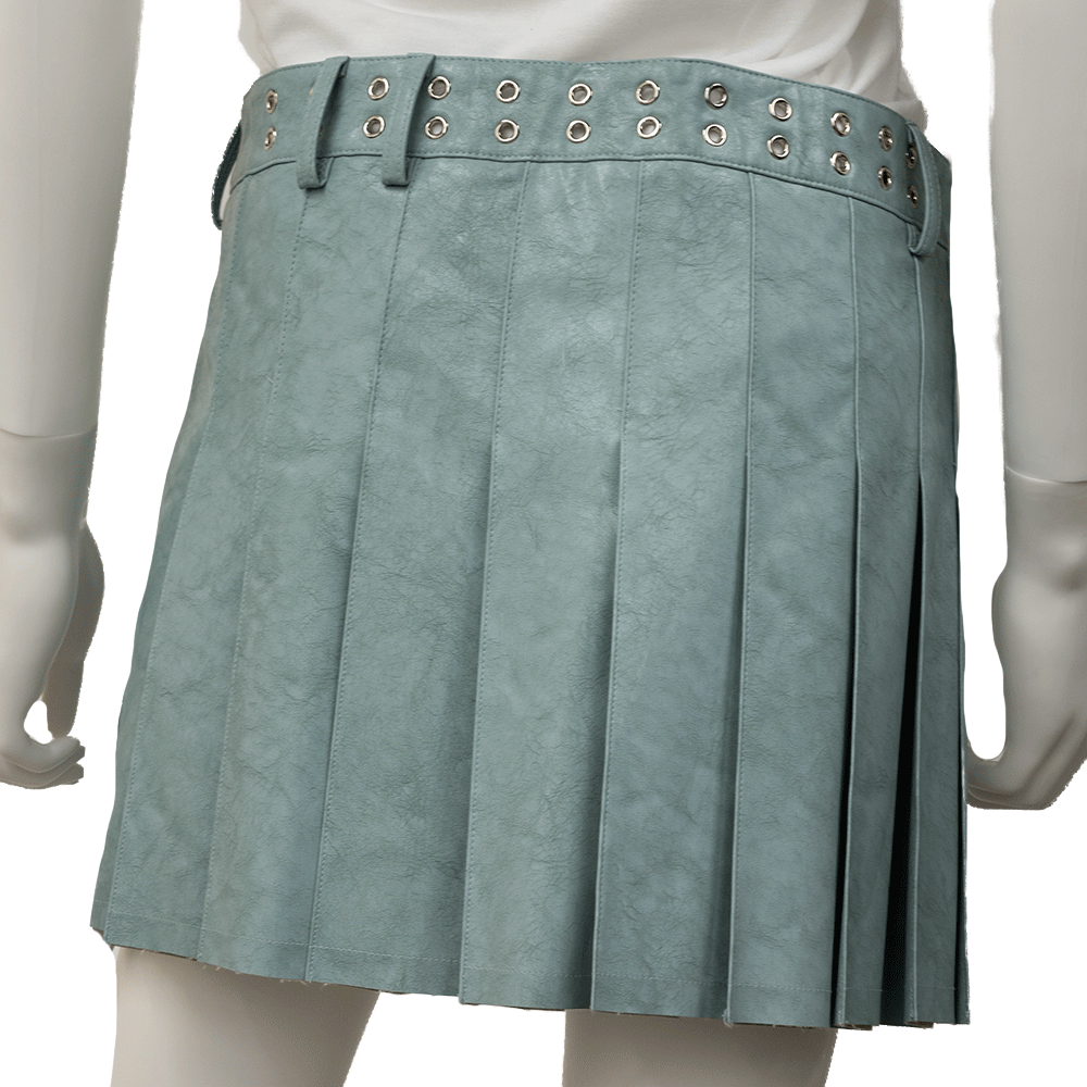 Anderson Bell Faux Leather Pleated Mini Skirt