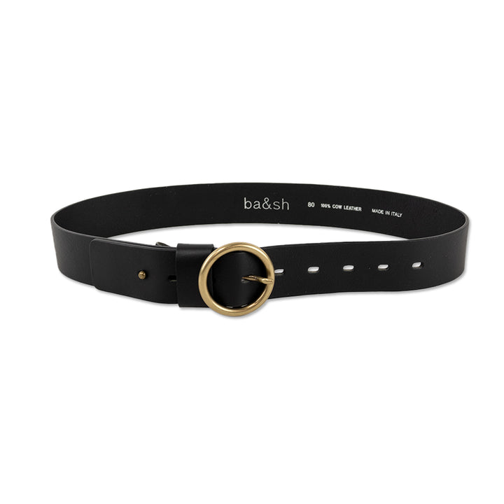 ba&sh Camus Black Leather Belt