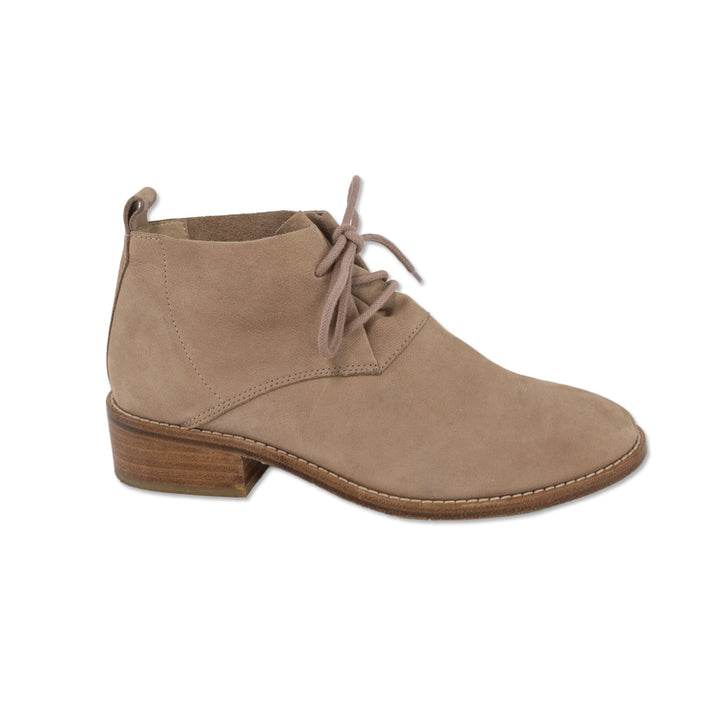 Eileen Fisher Rey Nude Tumbled Nubuck Leather Bootie