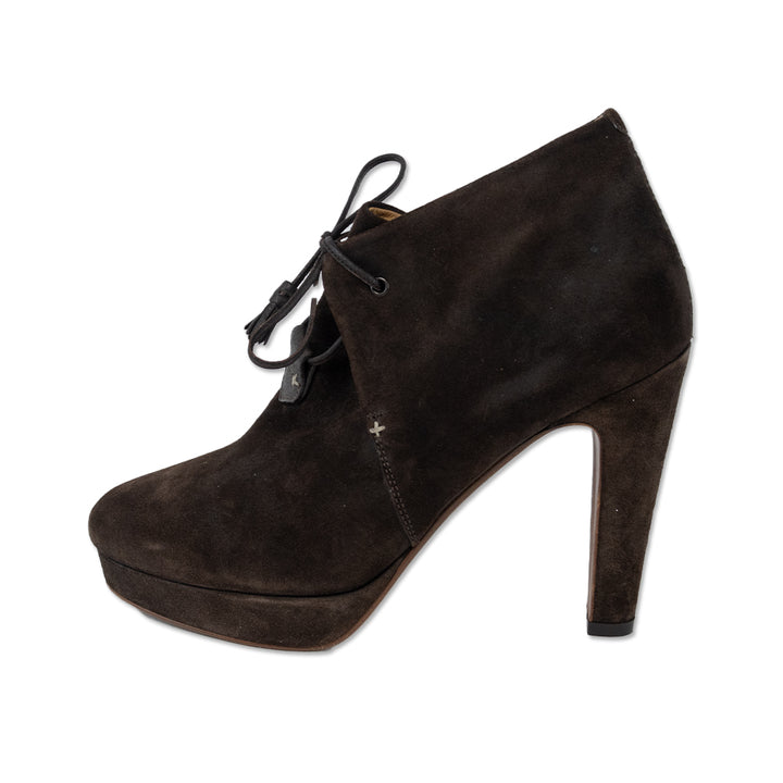 Rag 
Bone Lovell Brown Suede Lace-Up Platform Bootie