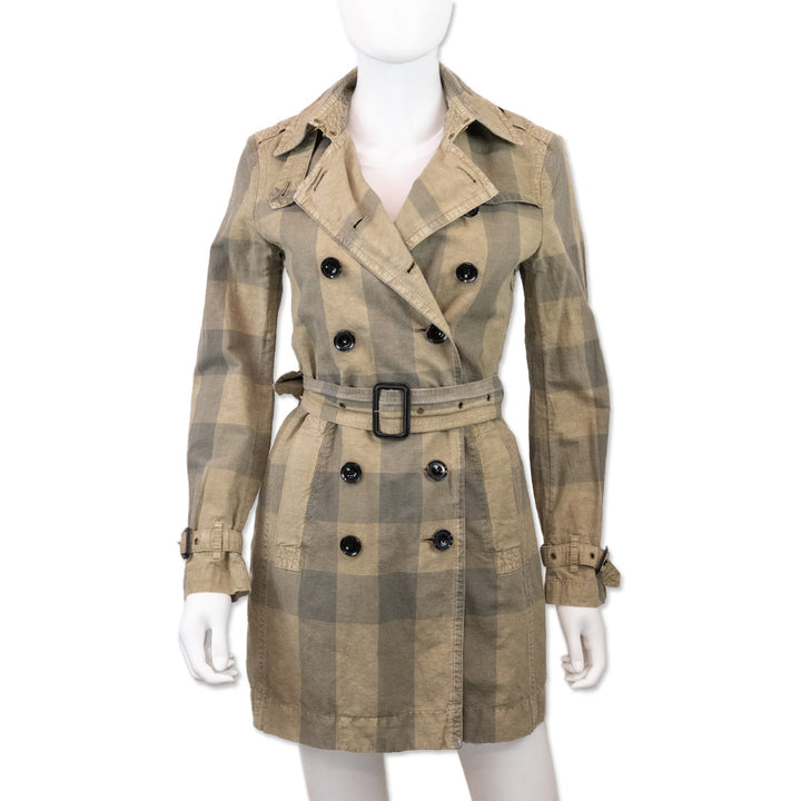 Burberry Brit Tan Lightweight Checkered Jacket