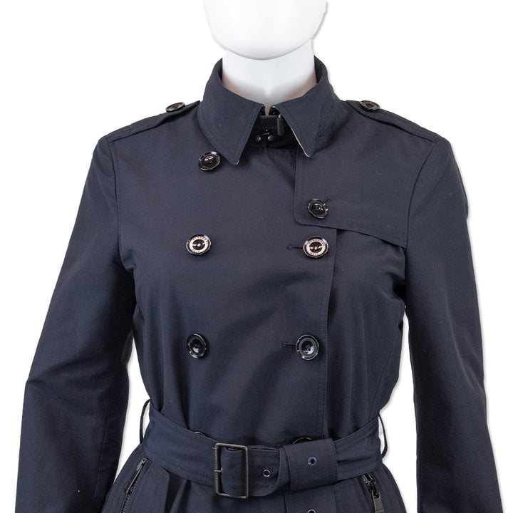 Burberry Brit Navy Belted Trench Coat