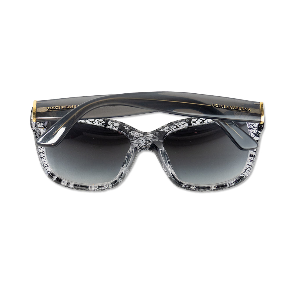 Dolce 
Gabana Black Lace Square Sunglasses