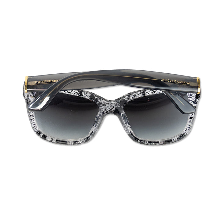 Dolce 
Gabana Black Lace Square Sunglasses