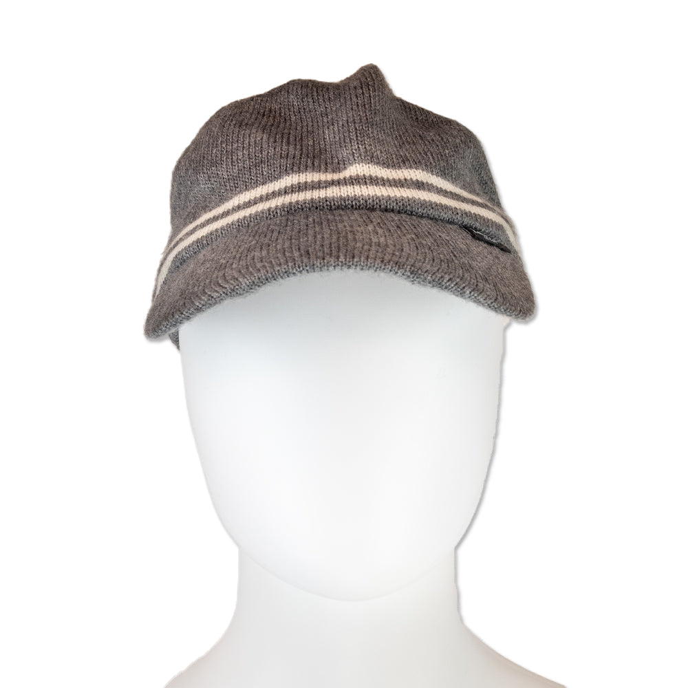 Lanvin Sport Grey Striped Knit Cap