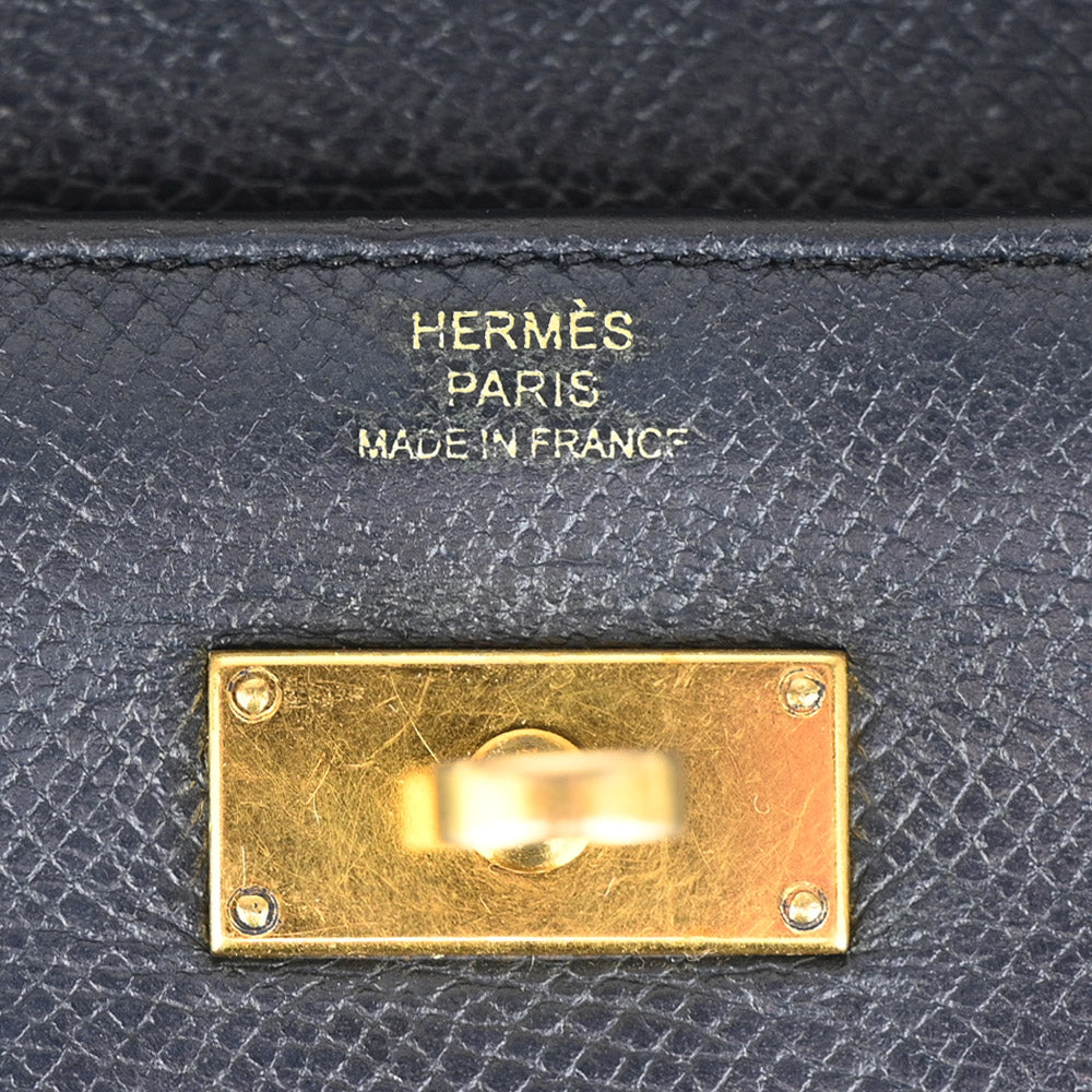 Hermès Vintage Navy Leather Kelly Wallet