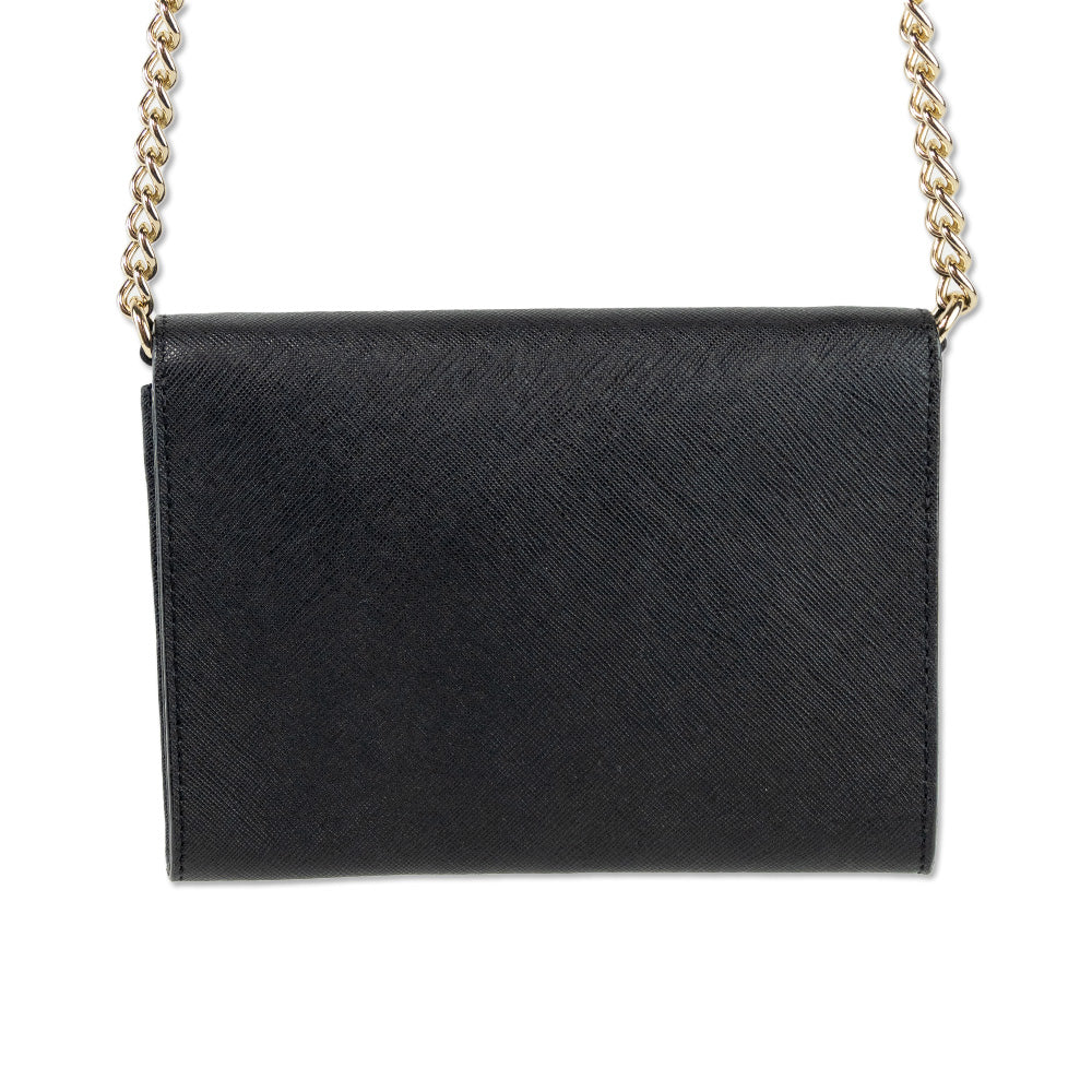 Kate Spade Black Leather Envelope Crossbody Bag