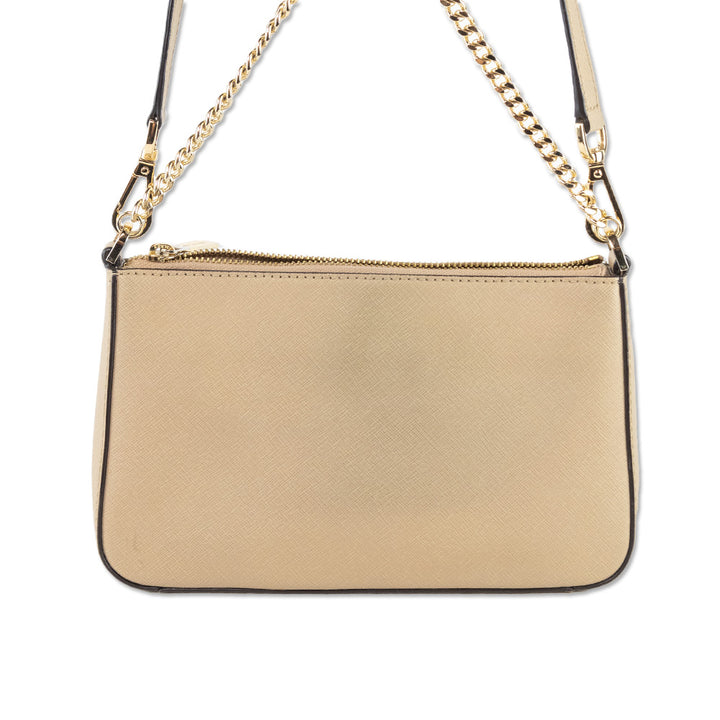 Michael Kors Beige Leather Crossbody Bag