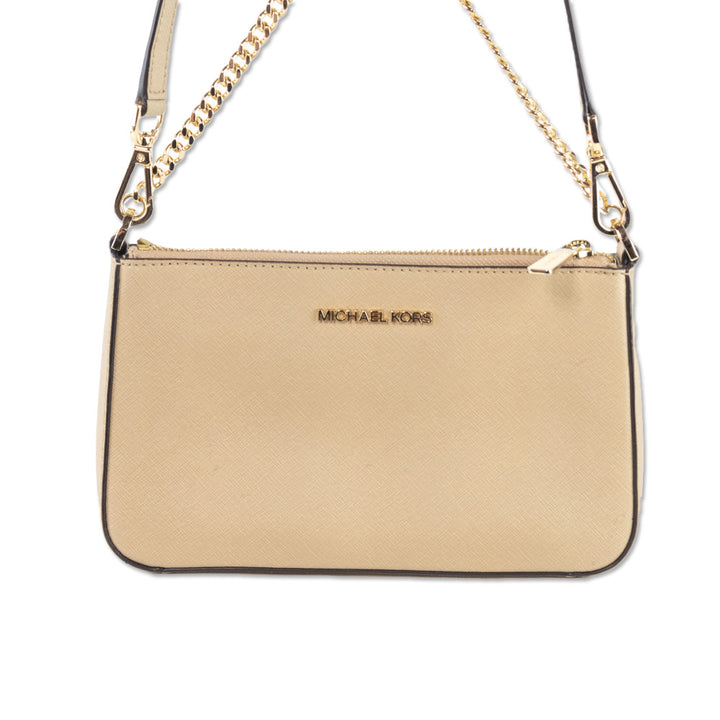 Michael Kors Beige Leather Crossbody Bag