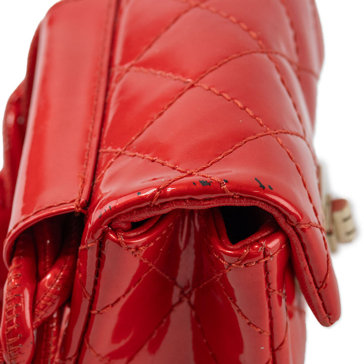 Chanel Red Patent Leather 2.55 Reissue Micro Ankle Flap