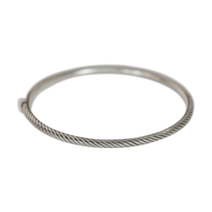 David Yurman Confetti Cable Classics Diamond 
Sterling Silver Bangle Bracelet