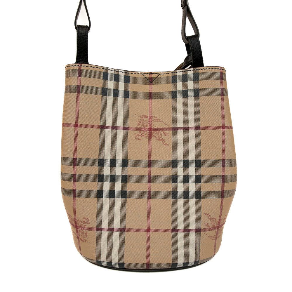 Burberry Lorne Haymarket Check Bucket Bag