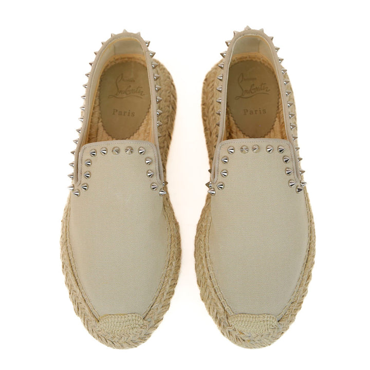 Christian Louboutin Espaboat Beige Canvas Espadrille Flats