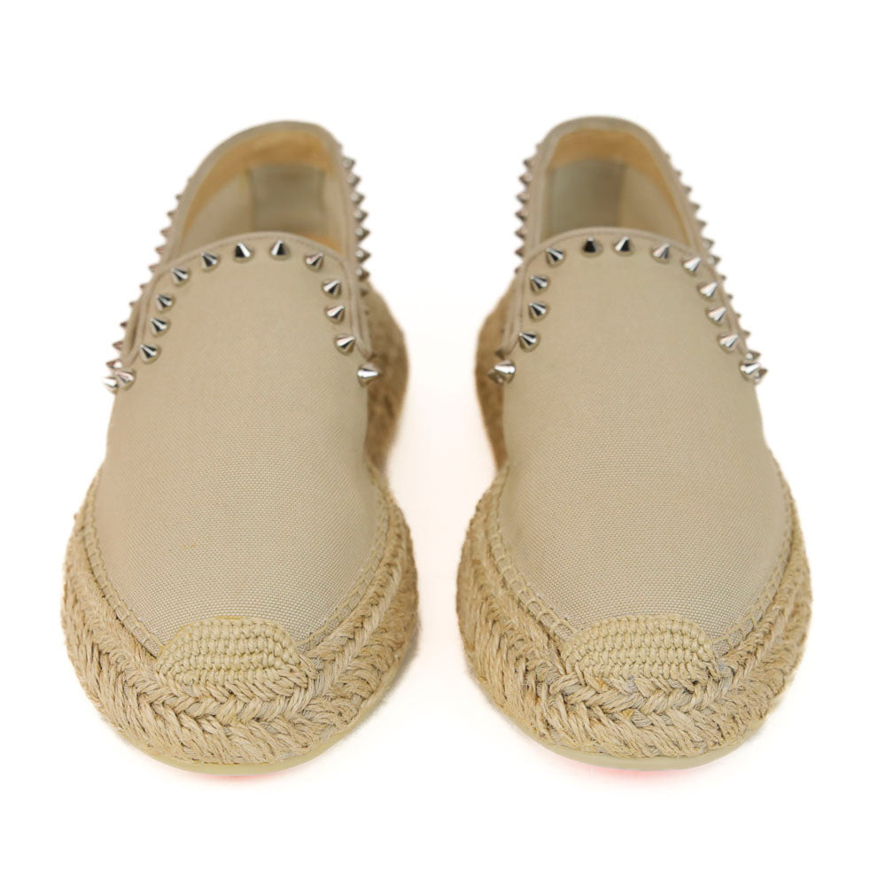 Christian Louboutin Espaboat Beige Canvas Espadrille Flats