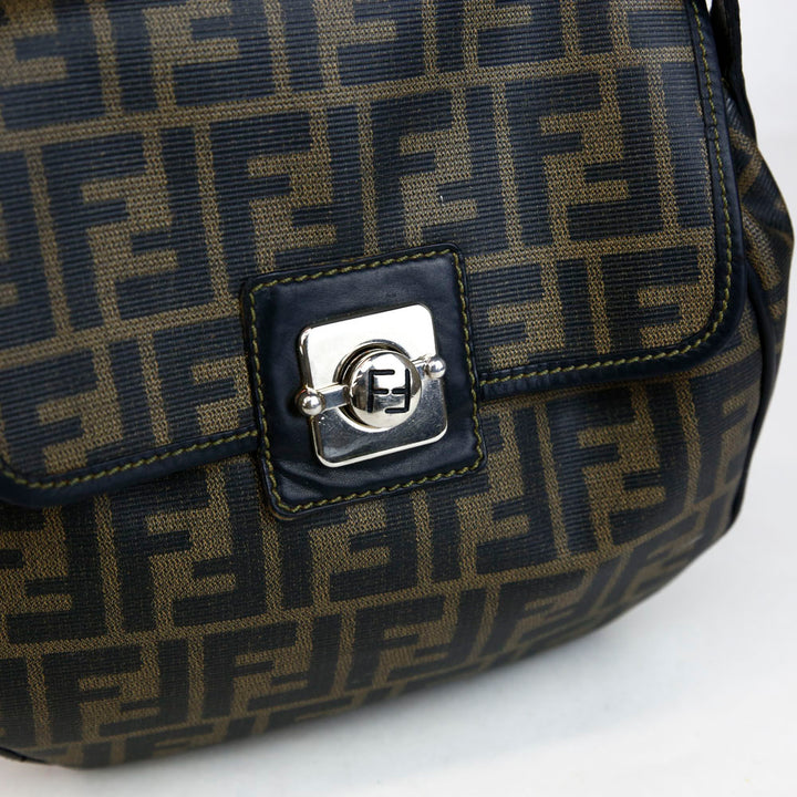 Fendi Vintage Zucca Coated Canvas Crossbody Bag