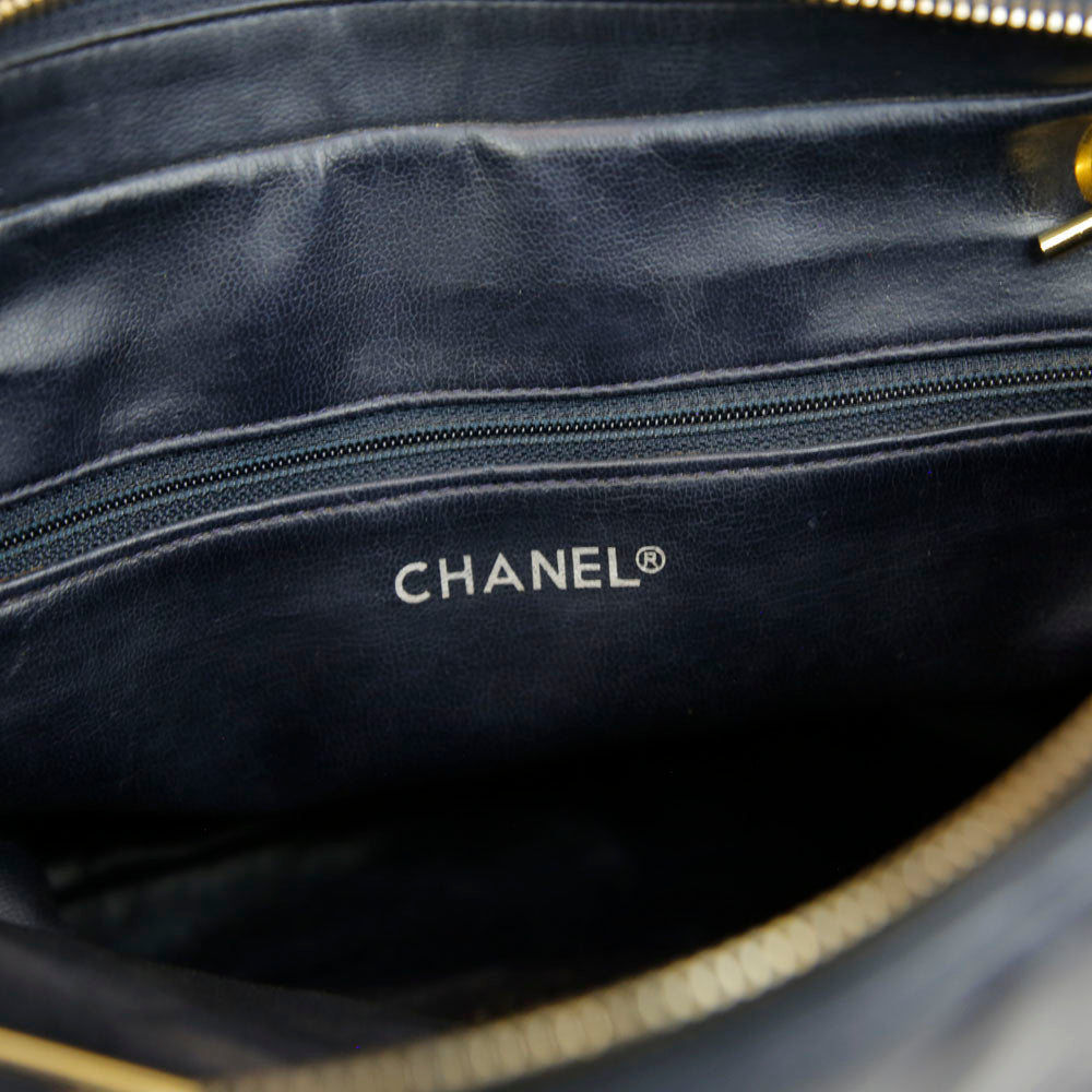 Chanel Vintage Navy Quilted Lambskin Shoulder Bag