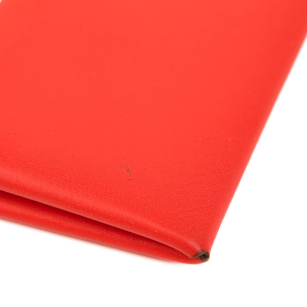 Hermès Coral Leather Calvi Card Holder