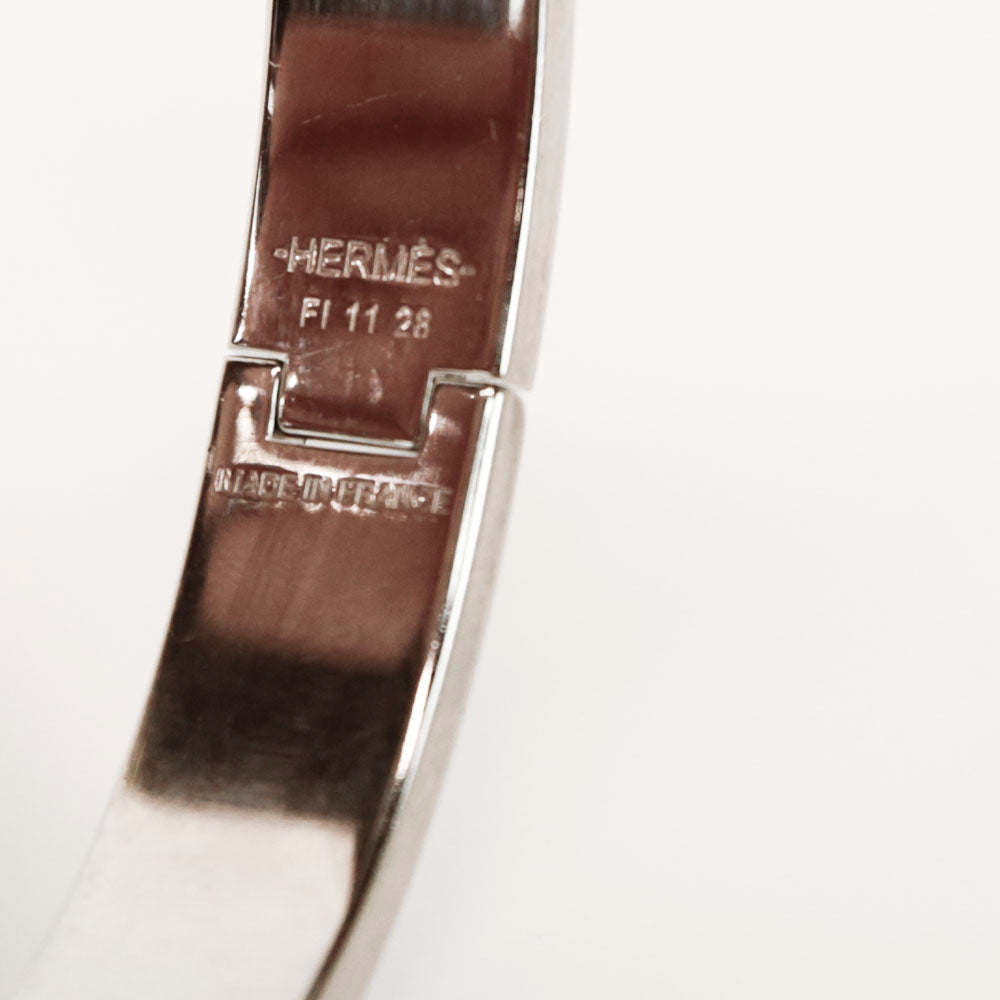 Hermès White Clic H Bracelet