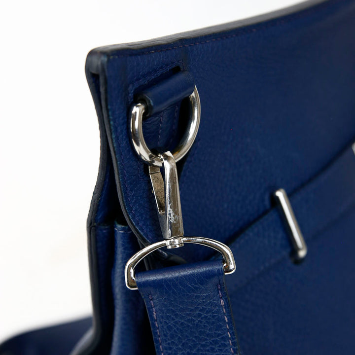 Hermès Navy Clemence Jypsiere 37 Messenger Bag