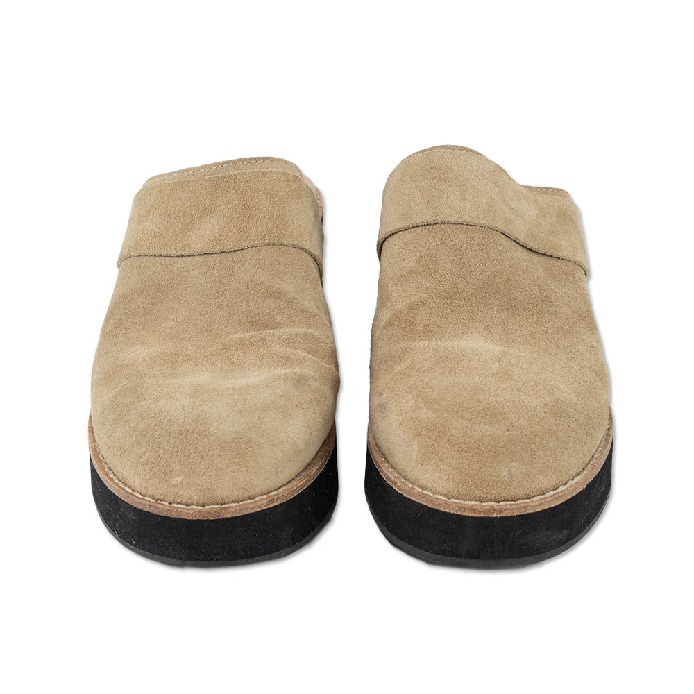 Eileen Fisher Hiya Beige Suede Platform Mules