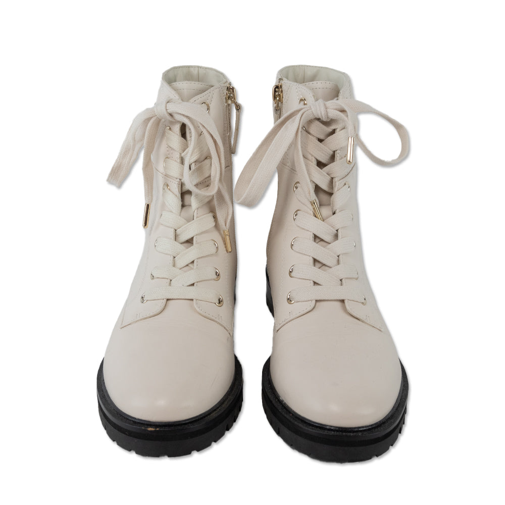 Kate Spade White Leather Billie Booties