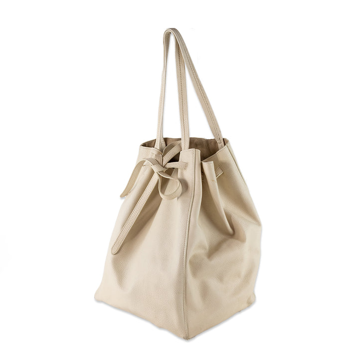 Celine White Medium Phantom Cabas Tote