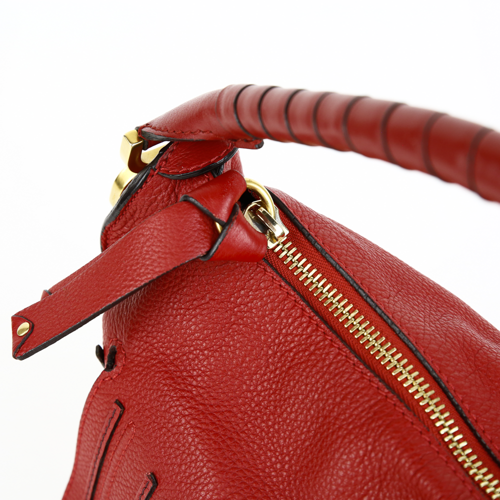 Chloé Red Leather Medium Marcie Satchel