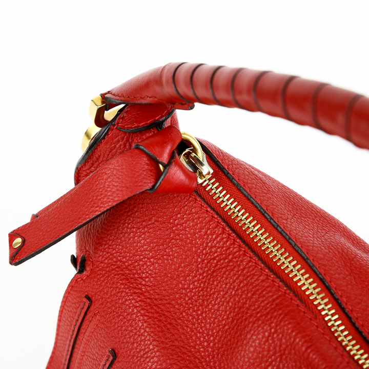 Chloé Red Leather Medium Marcie Satchel